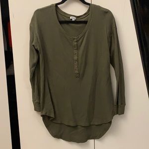 Splendid waffle Ling Sleeve Tee